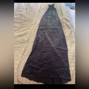 Elegant Black Satin Gown